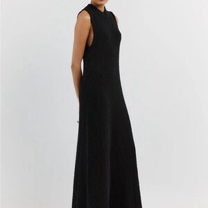 DISSH DAKOTA BLACK HIGH NECK MAXI DRESS